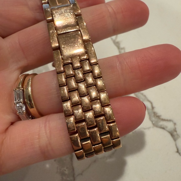 Ecclissi Round Rose Gold Stainless Steel Mother of Pearl Women's Watch - Picture 13 of 16